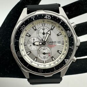 CASIO AMW330 Men's Black Band Stainless Steel Wristwatch preowned New Watch Band